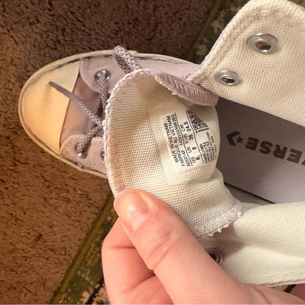Converse‎ Chuck Taylor All Star High Tops | Women’s 8 | Light Lavender - Picture 8 of 8